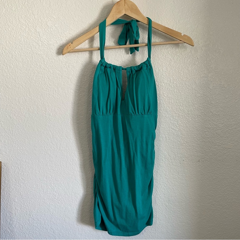 Victoria’s Secret Bra Tops Halter Top Tank Teal Green Y2K 2000s Built In Bra XS
